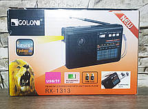 Радіоприймач Golon RX-1313 /Вбудований акумулятор/FM/AM/SW/USB/Ліхтарик/, фото 4