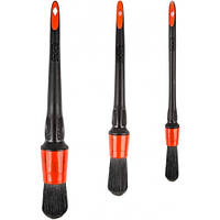 SGCB 3 Pcs Pro Soft Car Detailing Brush Set SGGD309 - Набор кистей для детейлинга с деликатным ворсом, 3шт.