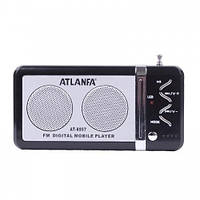 Колонка з USB+SD+FM, портативний радіоприймач Atlanfa AT-8957, 2-динаміка Черный