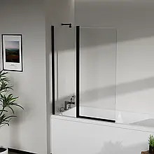Скляна шторка для ванної AVKO Glass W436 100x140 Black
