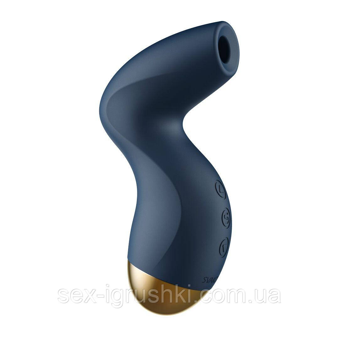Вакуумний кліторальний стимулятор Svakom Pulse Pure Navy Blue, 5 режимів, 5 інтенсивностей у кожному SO6994
