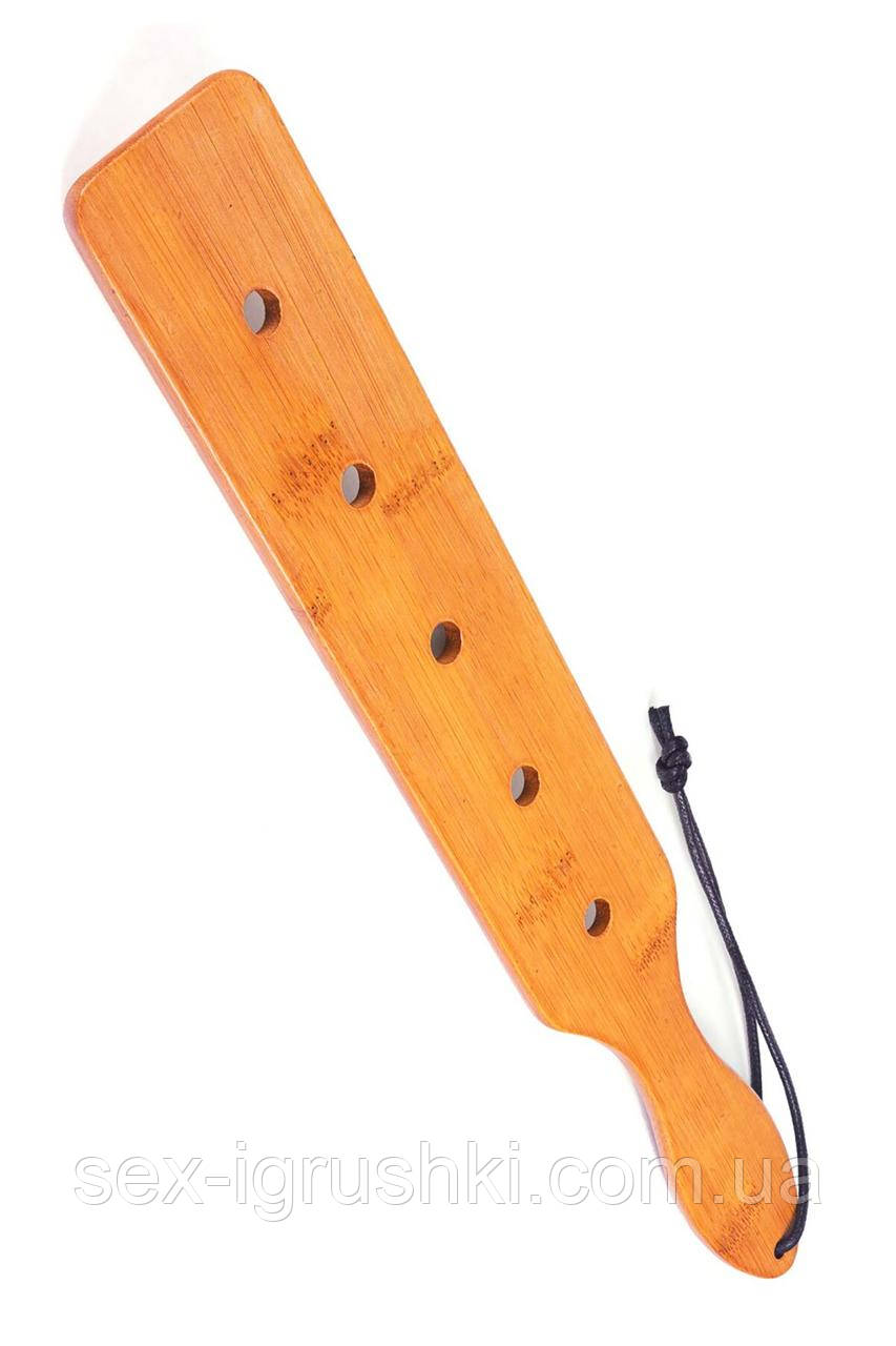Падл Fetish Tentation — Paddle 5 Holes Bamboo, упакований у ПЕ пакет SO7008