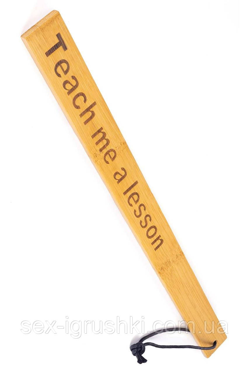 Падл Fetish Tentation — Paddle Teach me a lesson Bamboo, упакований у ПЕ пакет SO7009