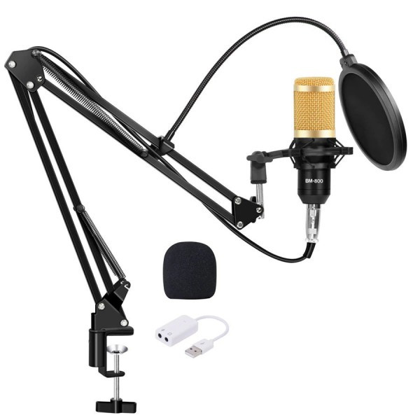 Мікрофон студійний конденсаторний ZEEPIN BM 800 із підставкою