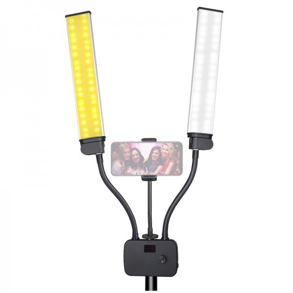 Світлодіодна лампа подвійна 3200-5600К 45Вт Puluz HD-45X