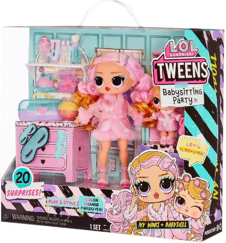 Лялька ЛОЛ Твінс Няня Айві Вінкс та крихітка Ігровий набір L.O.L. Surprise Tweens Tots Ivy Winks Babydoll 580485