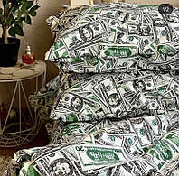 Двуспальный постельный комплект- Доллары