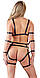 Збруя з фіксацією рук до тіла Bad Kitty чорна Bondage Set L/XL, фото 5