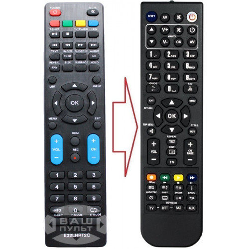 Пульт для телевізора EUROSKY E32LHRT2C (аналог), фото 1