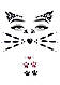 Стрази у вигляді маски кошеня Animal Rhinestone Stick-On Jewels, фото 2