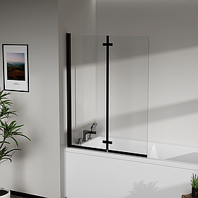 Скляна шторка для ванни AVKO Glass RDW02-J2 100x140 Black