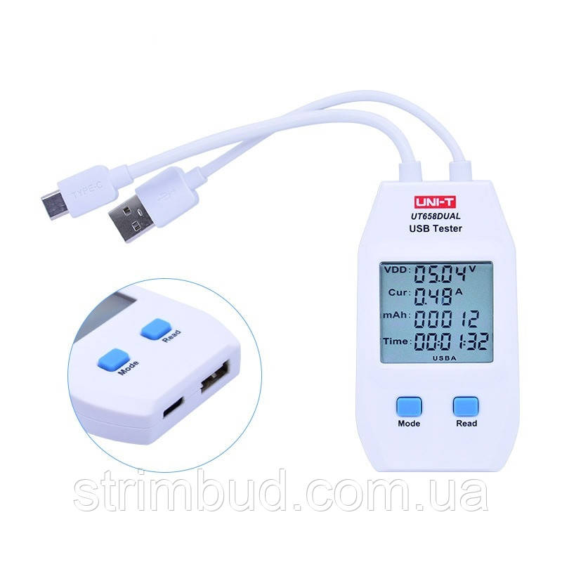 USB-тестер UNI-T UT658DUAL, фото 1