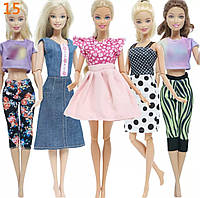 Одежда для Барби набор 5 комплектов (как на фото) для шарнирной куклы 30 см 1/6 15