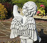 Садова фігура Ангел із ліхтарем + LED 81х39х31 см, фото 4