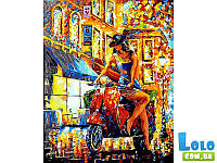 Картина по номерам Девушка на скутере, Лавка Чудес (40х50 см) (94816)