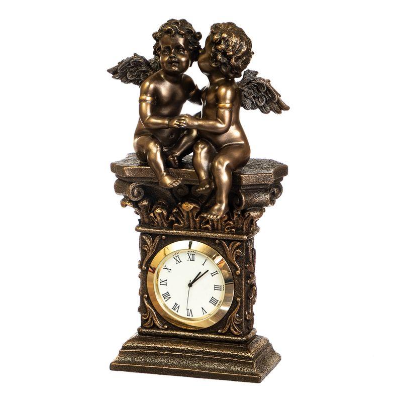 Оригінальний настільний годинник Veronese з бронзовим напиленням 20 см. 0301568