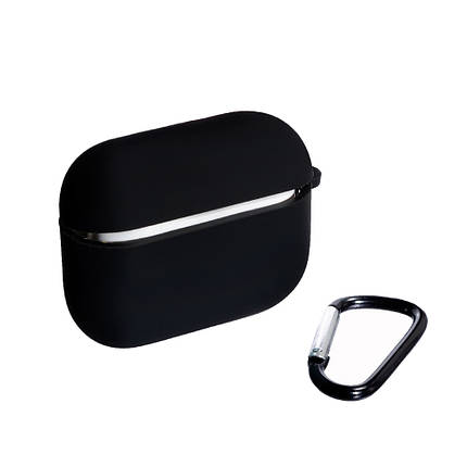 Силіконовий чохолЧехол Case for Air Pods (with fibra) для AirPods 3 Black, фото 2