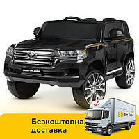 Детский электромобиль джип Toyota (аккум 1*12V7AH, 2 мотор 35W, музыка, EVA, USB, MP3) JJJ2022EBLR-2 Черный