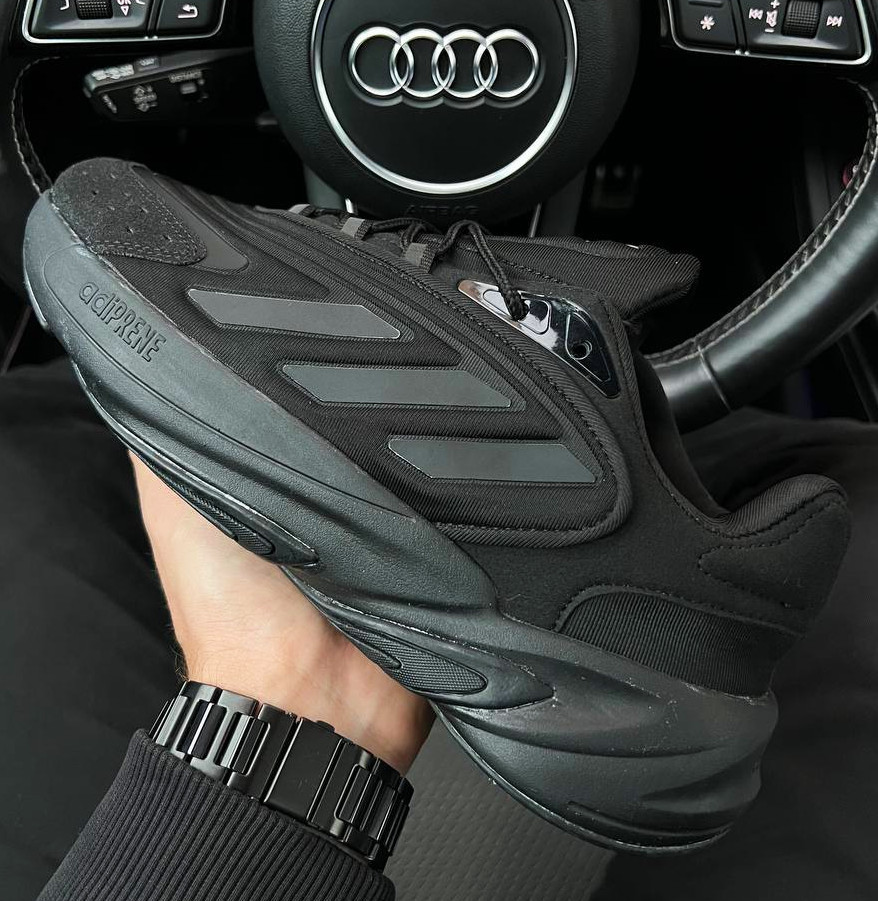 Чоловічі кросівки Adidas Ozelia осінь-весна чорні демісезонні. Живе фото, фото 1