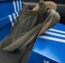 Чоловічі кросівки Adidas Ozelia осінь-весна демісезонні хакі. Живе фото