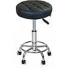 Барний стілець для барної стійки без спинки круглий на кухню крісло барне високе екошкіра Bonro B-496 чорний, фото 8
