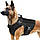 Шлея для собак Harness K9 Long, тактичний жилет з ручкою, Чорний, фото 3