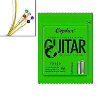 Набір з 6 струн для акустичної гітари, 10-47", 0.25-1.20мм, Orphee TX620, Extra Light, вуглецева сталь