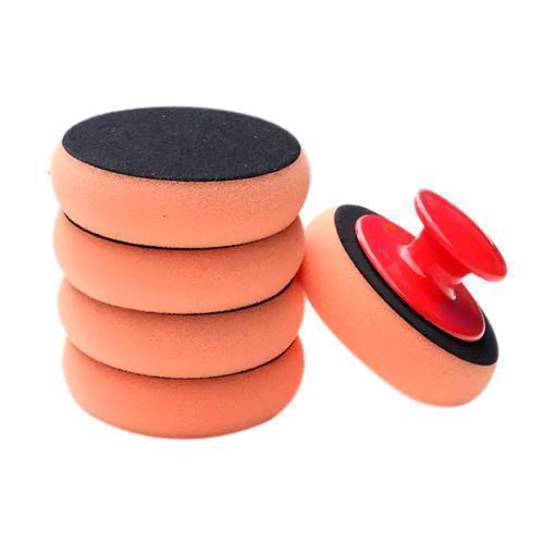 Набір з губок 5 шт і тримача для ручної поліровки автомобіля, розмір губки 9.5 х 2.5 см