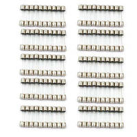 100x Предохранитель стеклянный цилиндрический 5x20мм 250В 30А, лот 100 штук, защита от короткого замыкания