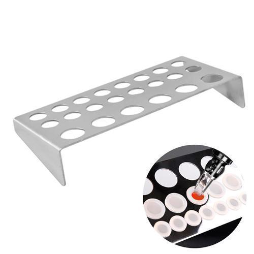 Підставка під ковпачки капсули для тату, 23 отвори, металева, для фарби S, M та L розмірів