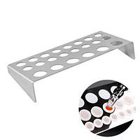 Підставка під ковпачки капсули для тату, 23 отвори, металева, для фарби S, M та L розмірів