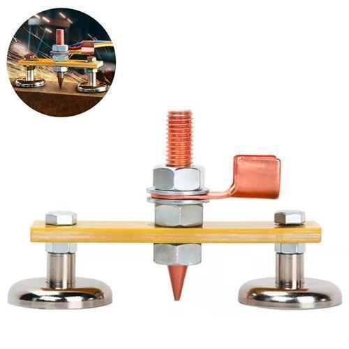 Магнітна маса клема з двома магнітами для зварювання споттера, магнітний диск 35 мм, вага 165 г