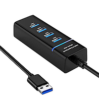 Хаб разветвитель на 4 USB 3,0 с LED-подсветкой, P-303 / USB Hub для компьютера / Концентратор для ноутбука