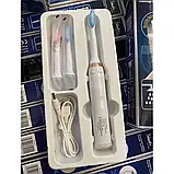 Електрична зубна щітка ультразвукова Shuke SK601 акумуляторна щітка для зубів з трьома змінними насадки, фото 8