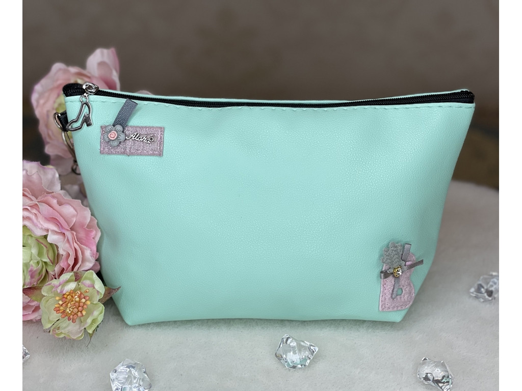 💙Косметичка жіноча дорожня, стильна, на блискавці Блакитна, фото 1