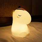 Дитячий світильник-нічник з USB-зарядкою "Райдужний єдиноріг", 7 кольорів, EL-543-6 / Силіконовий LED нічник, фото 8