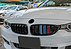 Решітка ноздрі BMW (БМВ) 4 series F32, F33, F36, F80, F82 (2013-2021) Глянець 2 ребра M-color, фото 6