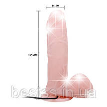 Вібратор - Vibrating Dong Flesh, 19 см, фото 4