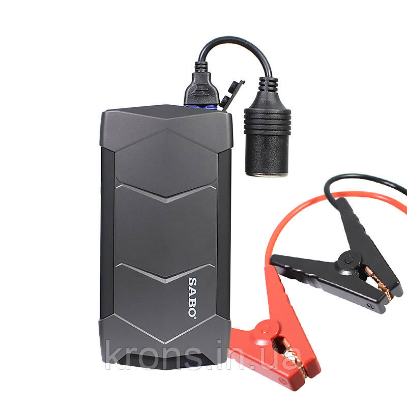 Пускозарядний пристрій SABO A6 портативний акумулятор для автомобіля 12000 mAh ліхтар заряджання для телефона