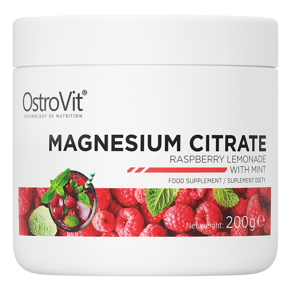 Magnesium Citrate OstroVit 200 г Малиновий лимонад з м'ятою