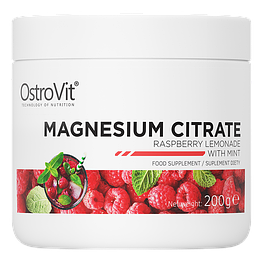 Magnesium Citrate OstroVit 200 г Малиновий лимонад з м'ятою