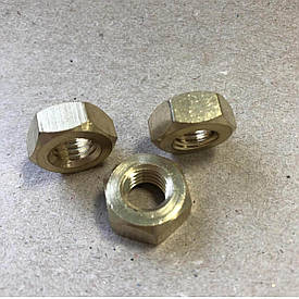 Гайка DIN 934 М6 шестигранна латунь