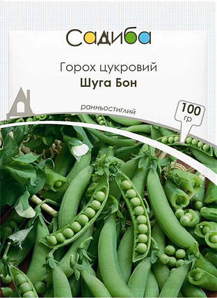 Насіння цукрового гороху Шуга Бон 100 г, Садиба Центр, фото 1