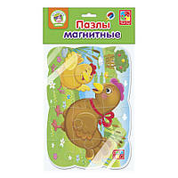 Пазлы на магните, А5, Курочка и цыплёнок. 3205-61 Vladi Toys