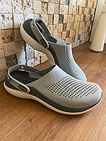 Кроксы мужские серые Crocs LiteRide 360 Clog Light Grey/Slate Grey