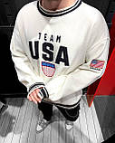 Чоловіча кофта світшот Team USA M1274 біла L, фото 2