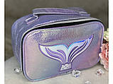 🧡Косметичка жіноча дорожня Русалка, стильна, на блискавці, різні кольори, фото 6