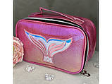 🧡Косметичка жіноча дорожня Русалка, стильна, на блискавці, різні кольори, фото 2