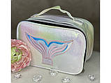 🧡Косметичка жіноча дорожня Русалка, стильна, на блискавці, різні кольори, фото 4