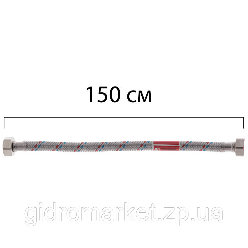 KOER 1/2" ГГ-150 см. шланга в неіржавкому обплетенні гайка (KR0259)
